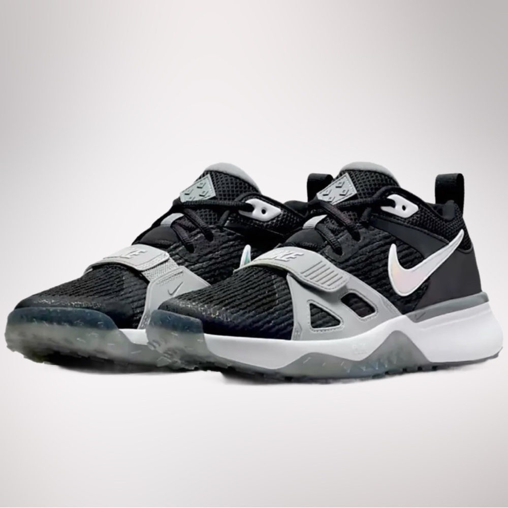 Nike Air Zoom Diamond Elite Turf Baseball Shoes Black Grey Men’s Sz 7 NEW